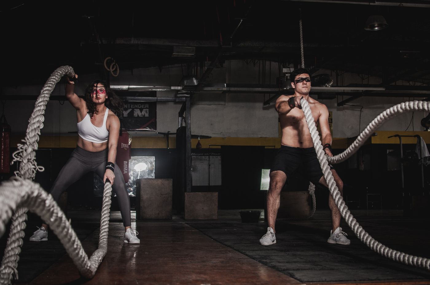 Battle ropes en el box funcional